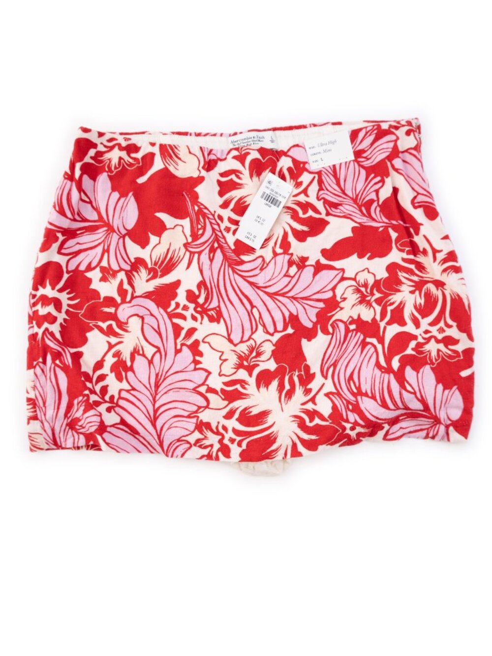 NEW ABERCROMBIE & FITCH The A&F Scarlett Mini Short Ultra High Rise skort size L
